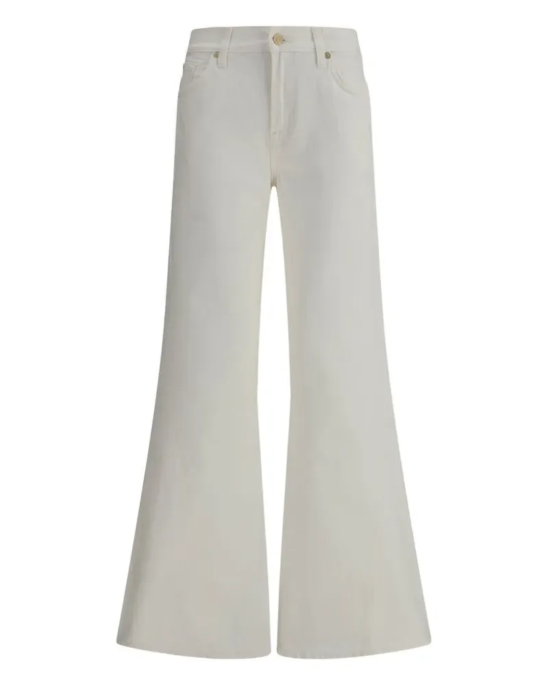 7 for all mankind Spencer Schlagjeans - Weiß Weiß