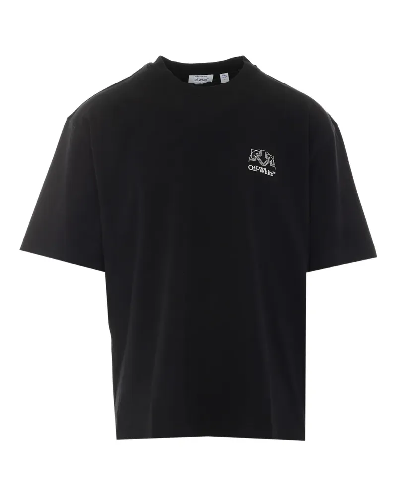OFF-WHITE T-Shirt mit Logo-Print - Schwarz Schwarz