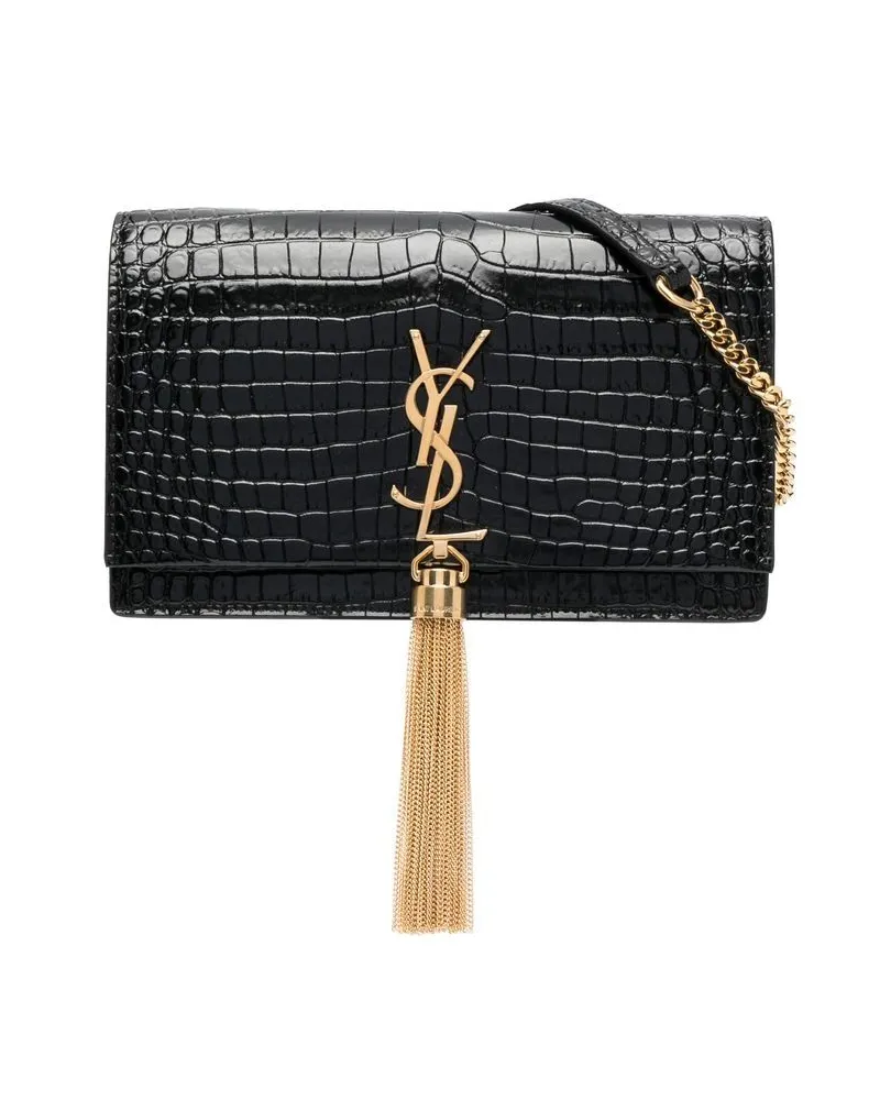 Saint Laurent Kate Monogram Handtasche - Schwarz Schwarz