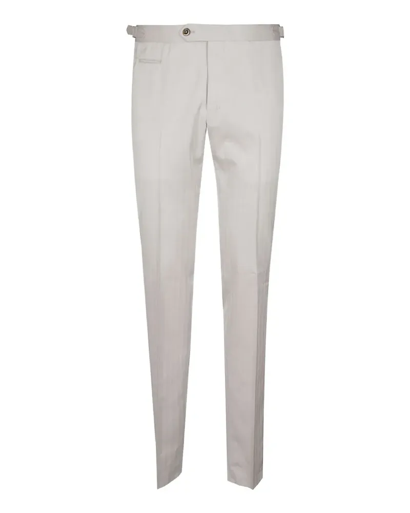 PT TORINO herringbone-pattern side-adjuster trousers - Nude Nude