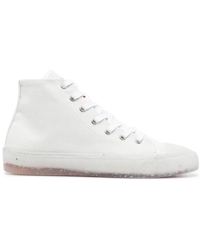 Moschino High-Top-Sneakers mit Glitzer - Weiß Weiß
