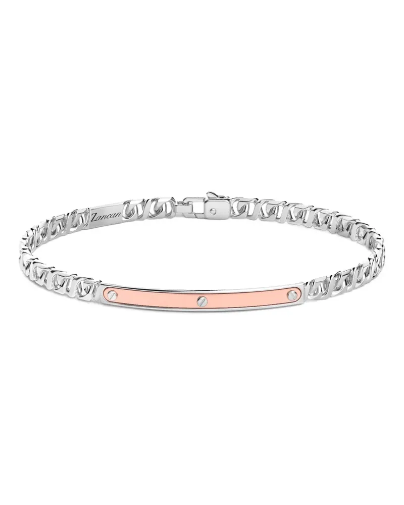ZANCAN Sterlingsilber-Armband mit Nietendetail - Rosa Rosa