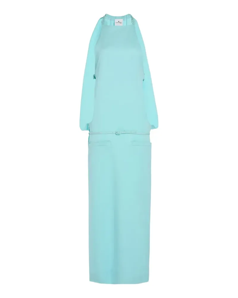 Courrèges belted cut-out maxi dress - Blau Blau