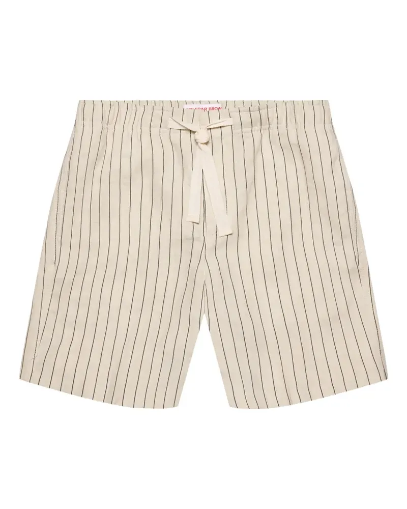 Orlebar Brown Alex Segelshorts mit feinen Streifen - Nude Nude