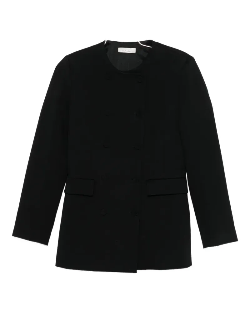 Liviana Conti collarless double-breasted coat - Schwarz Schwarz