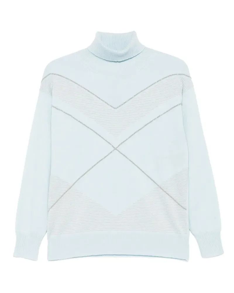 D.EXTERIOR Pullover mit Rollkragen - Blau Blau