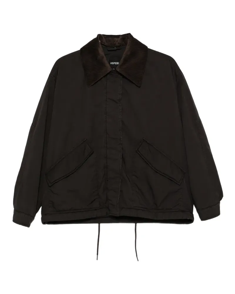 ASPESI corduroy-collar drawstring jacket - Braun Braun