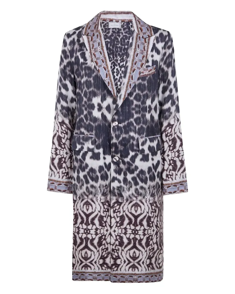 Pierre-Louis Mascia patterned silk coat - Nude Nude