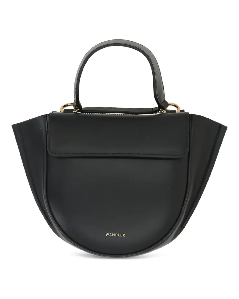 WANDLER mini Hortensia leather tote bag - Schwarz Schwarz