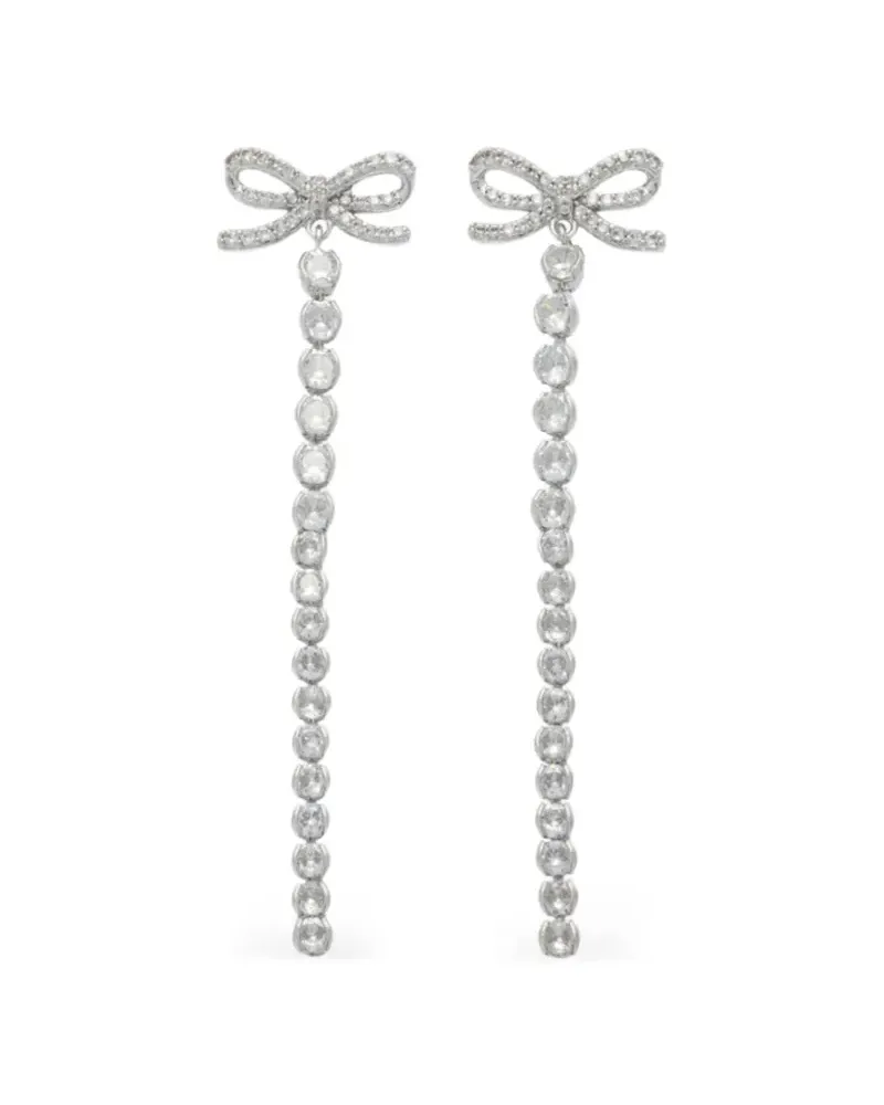 Self-Portrait Hängeohrringe mit Kristallen - Silber Silber