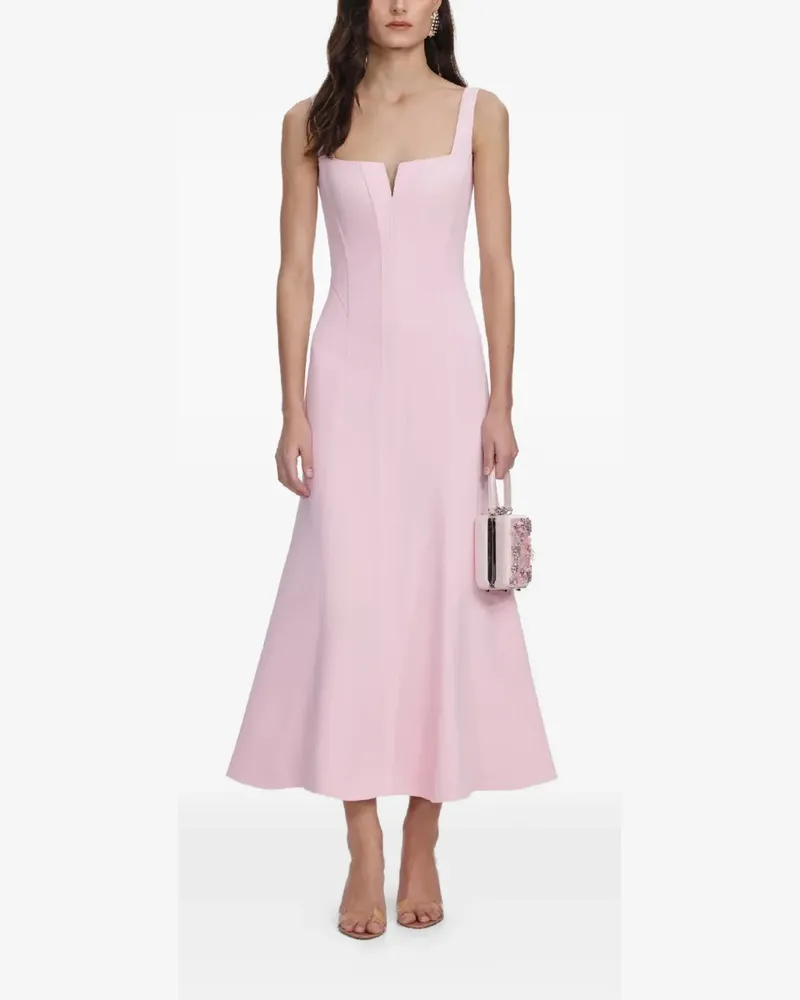 Self-Portrait square-neck midi dress - Rosa Rosa