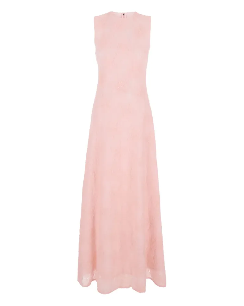 ROTATE Birger Christensen textured effect maxi dress - Rosa Rosa