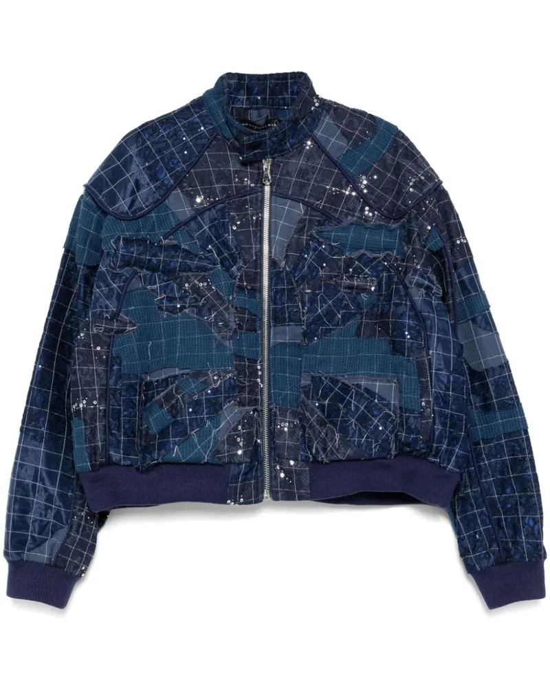 WHO DECIDES WAR Flight Jacke mit Fenstern - Blau Blau