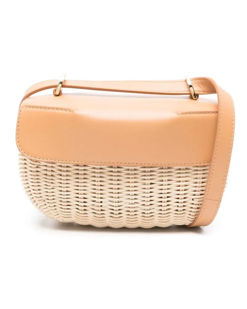 Rodo Eloise Mini-Tasche aus Stroh Nude