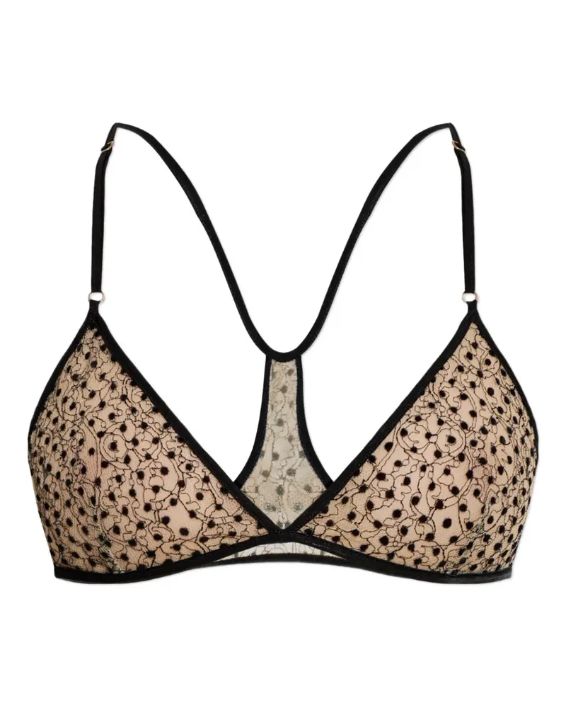Tom Ford polka-dot lace-trim bra - Nude Nude