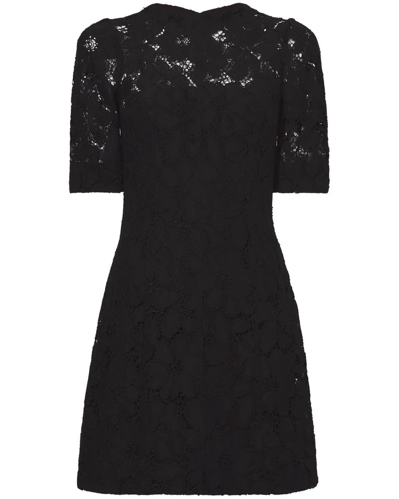 Proenza Schouler Spitzenkleid mit Blumenmuster - Schwarz Schwarz