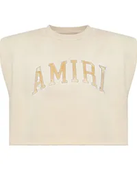 Amiri Cropped-Tanktop mit Logo-Print Nude