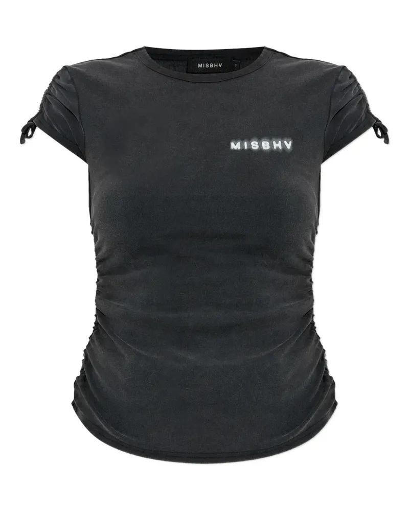 MISBHV T-Shirt mit Kordelzug - Schwarz Schwarz