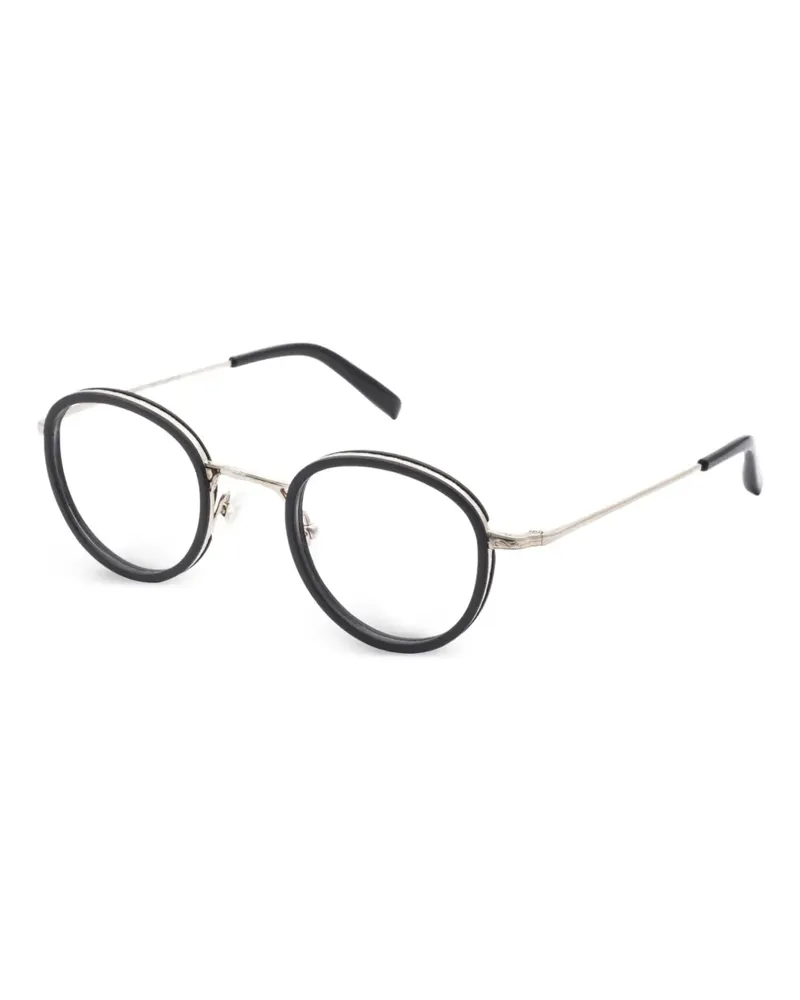 GOLD & WOOD Brille mit rundem Gestell - Schwarz Schwarz