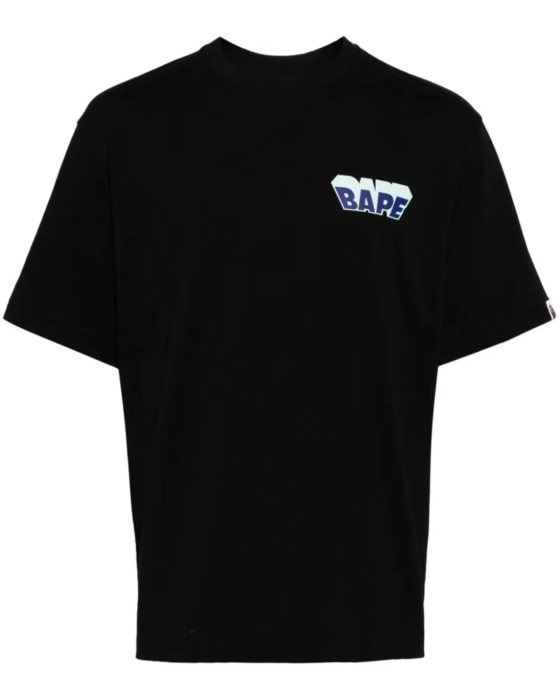 BAPE T-Shirt mit grafischem Print - Schwarz Schwarz