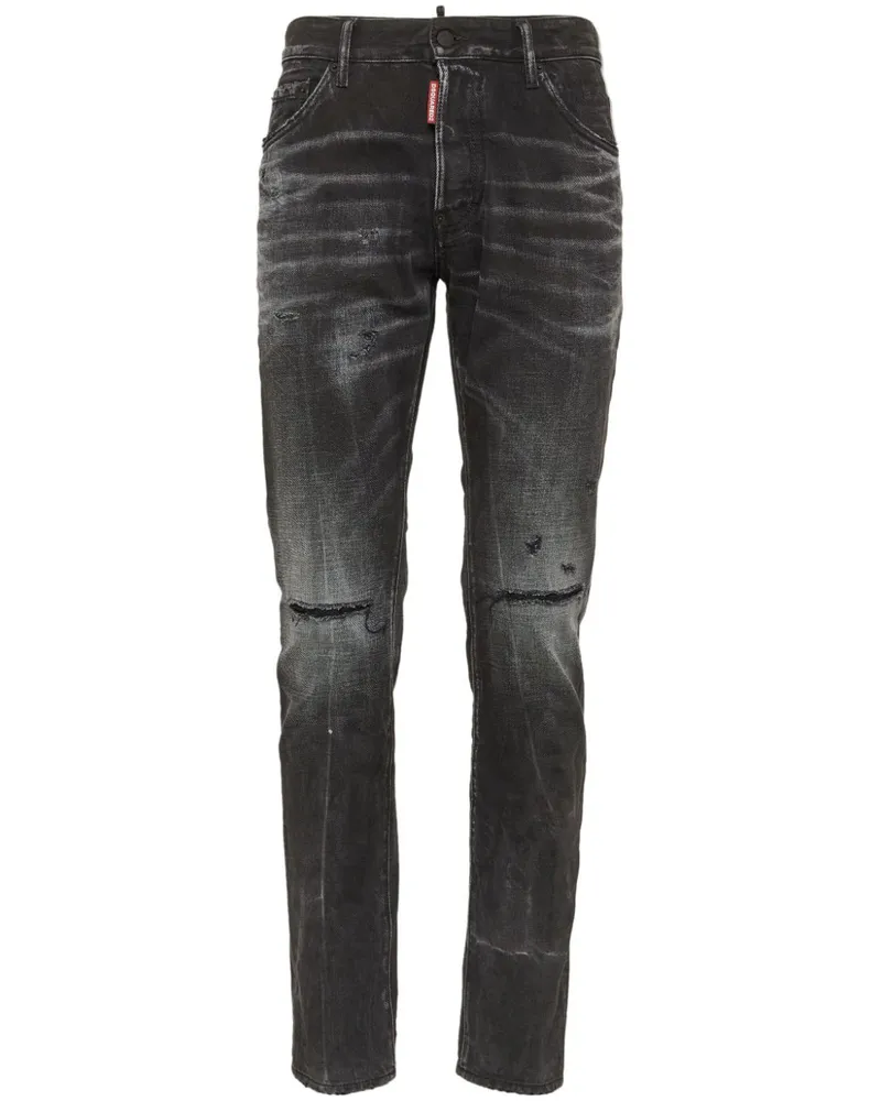 Dsquared2 Skinny-Jeans im Distressed-Look - Schwarz Schwarz
