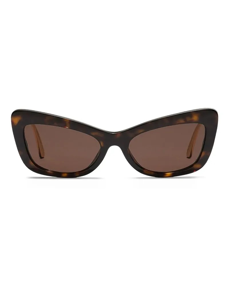 Dolce & Gabbana Sonnenbrille mit Cat-Eye-Gestell - Braun Braun