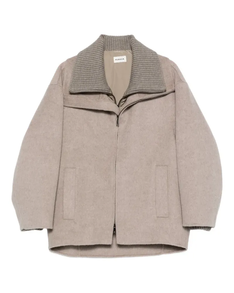 P.A.R.O.S.H. quilted-panel layered jacket - Nude Nude