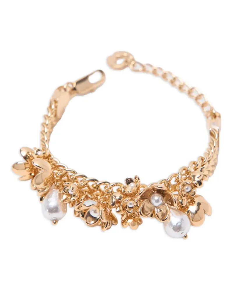 Maje asymmetric wide chain bracelet - Gold Gold