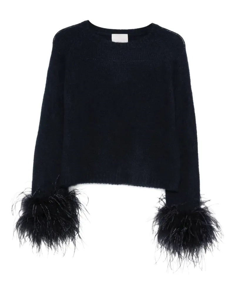 hemisphere Pullover mit Federn - Blau Blau