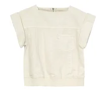 Cropped-T-Shirt aus Denim