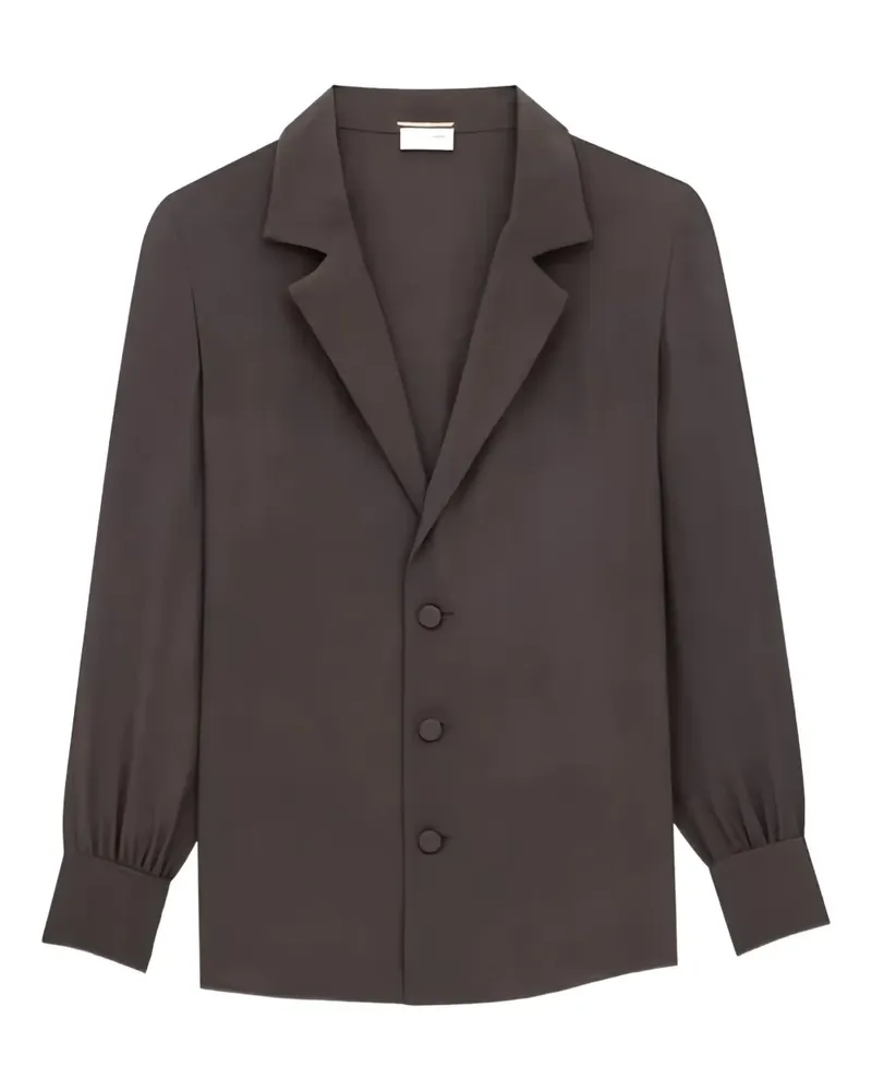 Saint Laurent Seidenhemd aus Chinakrepp - Braun Braun