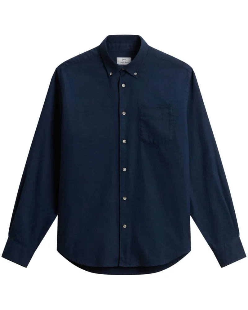 Woolrich Geknöpftes Flanellhemd - Blau Blau