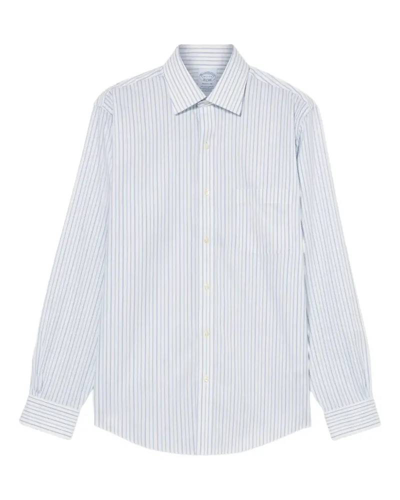 Brooks Brothers ainsley-collar striped shirt - Weiß Weiß