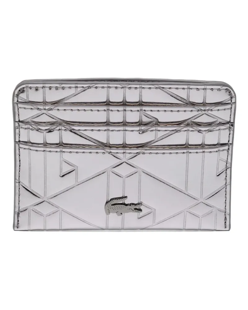 Lacoste Kartenetui mit Monogramm - Metallic Metallic