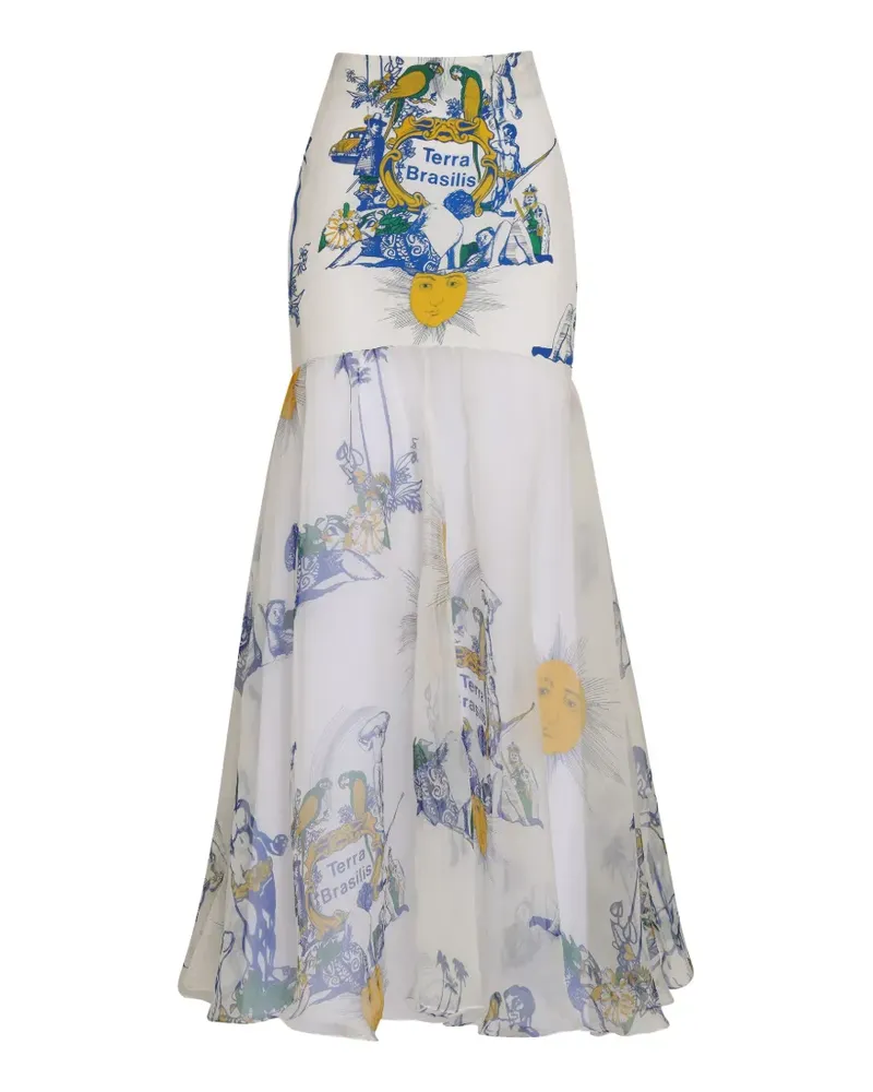 Amir Slama Gemusterter Rock - Weiß Weiß