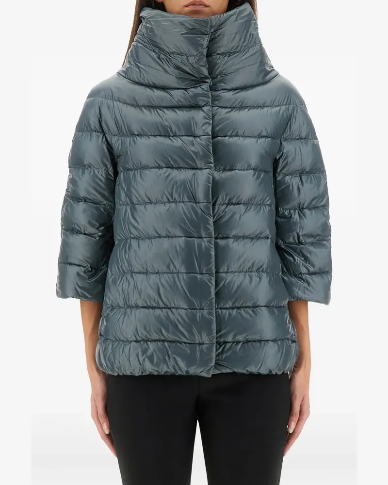 Herno Aminta funnel-neck three-quarter-sleeves jacket - Blau Blau