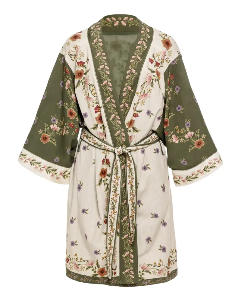 AGUA BENDITA Strandkleid mit Blumen-Print - Grün Grün