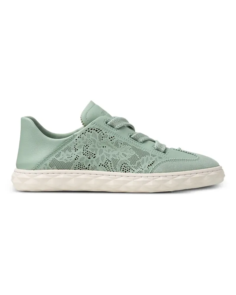 Jimmy Choo Diamond laced laser-cut sneakers - Grün Grün