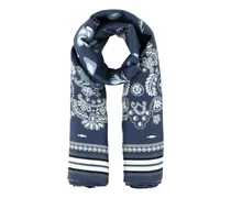 Seidenschal mit Paisleymuster - Blau