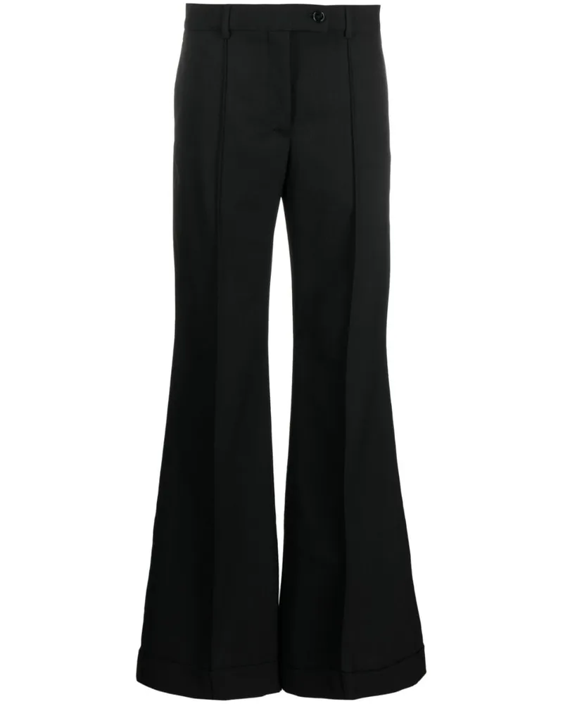 Acne Studios Halbhohe Schlaghose - Schwarz Schwarz