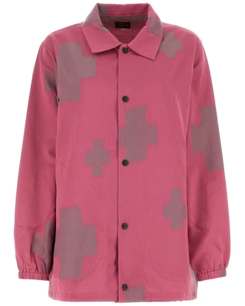 NEEDLES Hemd mit Kreuz-Print - Rosa Rosa