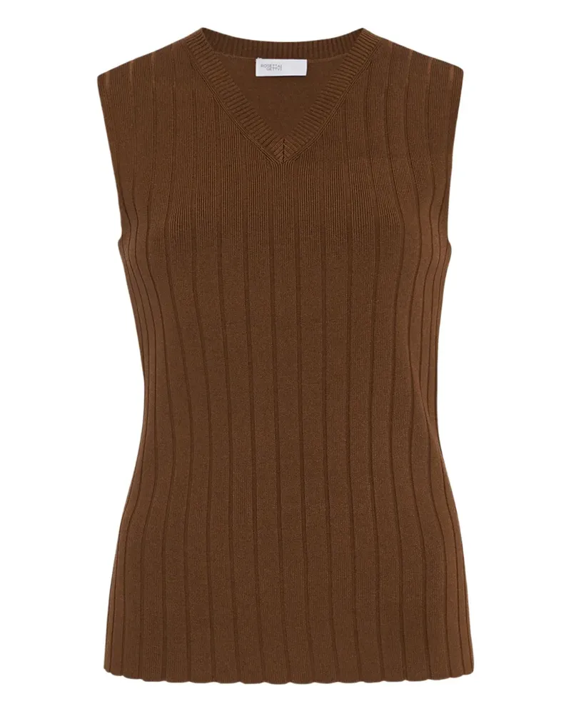 Rosetta Getty Geripptes Trägershirt - Braun Braun