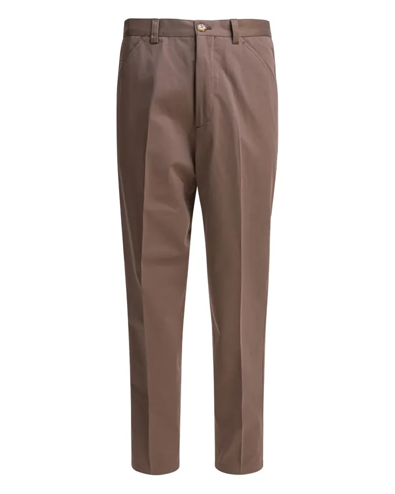 Brunello Cucinelli Hose aus Baumwoll-Twill - Braun Braun
