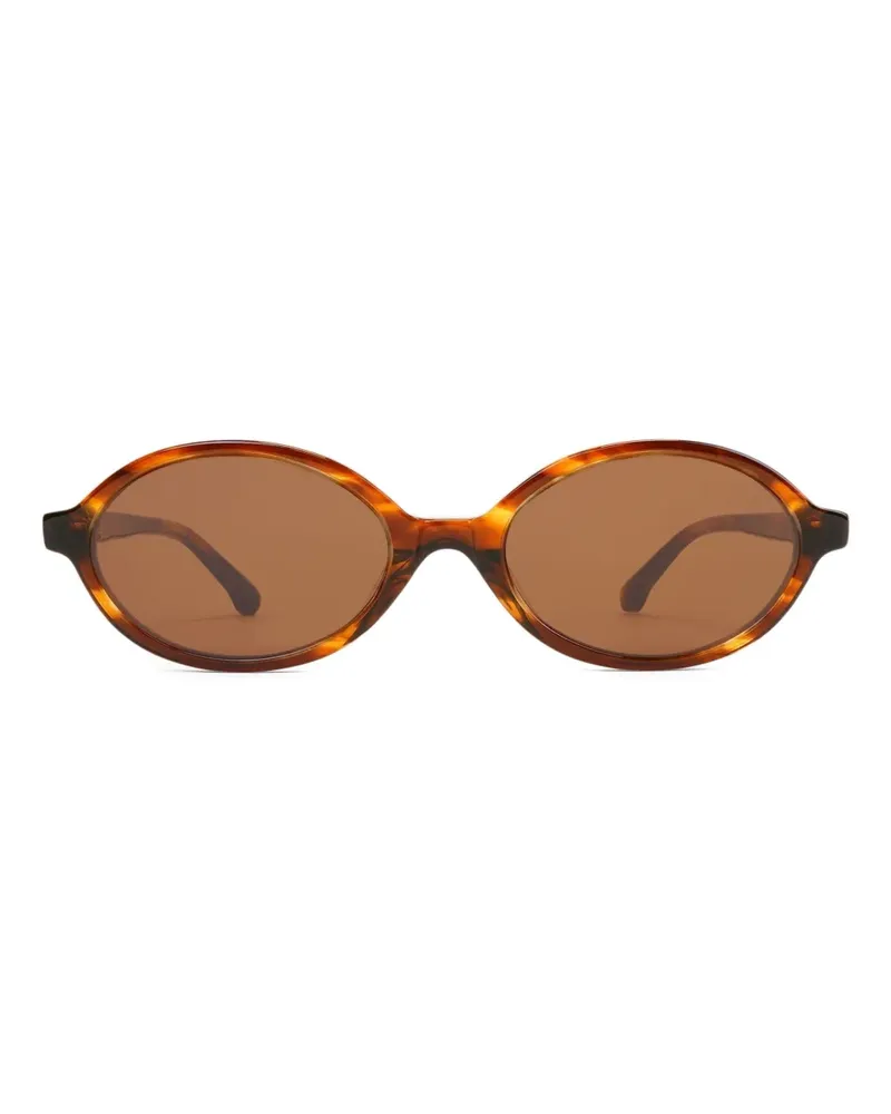 SPORTY & RICH Sonnenbrille mit ovalem Gestell - Braun Braun