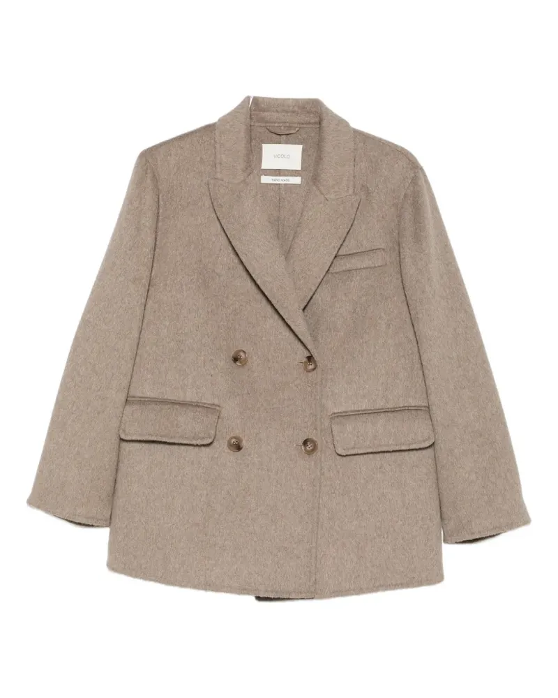 VICOLO double-breasted blazer - Nude Nude