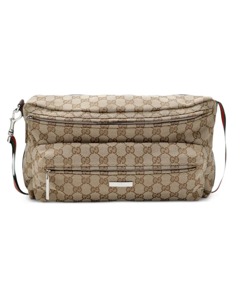 Gucci Mittelgroße Tag GG Supreme Kuriertasche - Nude Nude