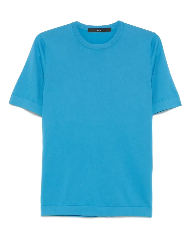 Sapio Fein gestricktes T-Shirt - Blau Blau