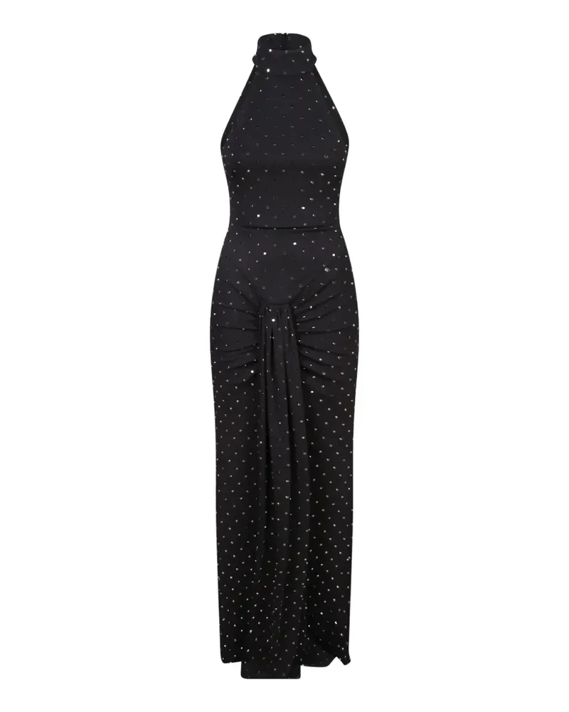 NISSA Verziertes Maxikleid mit Kristallen - Schwarz Schwarz