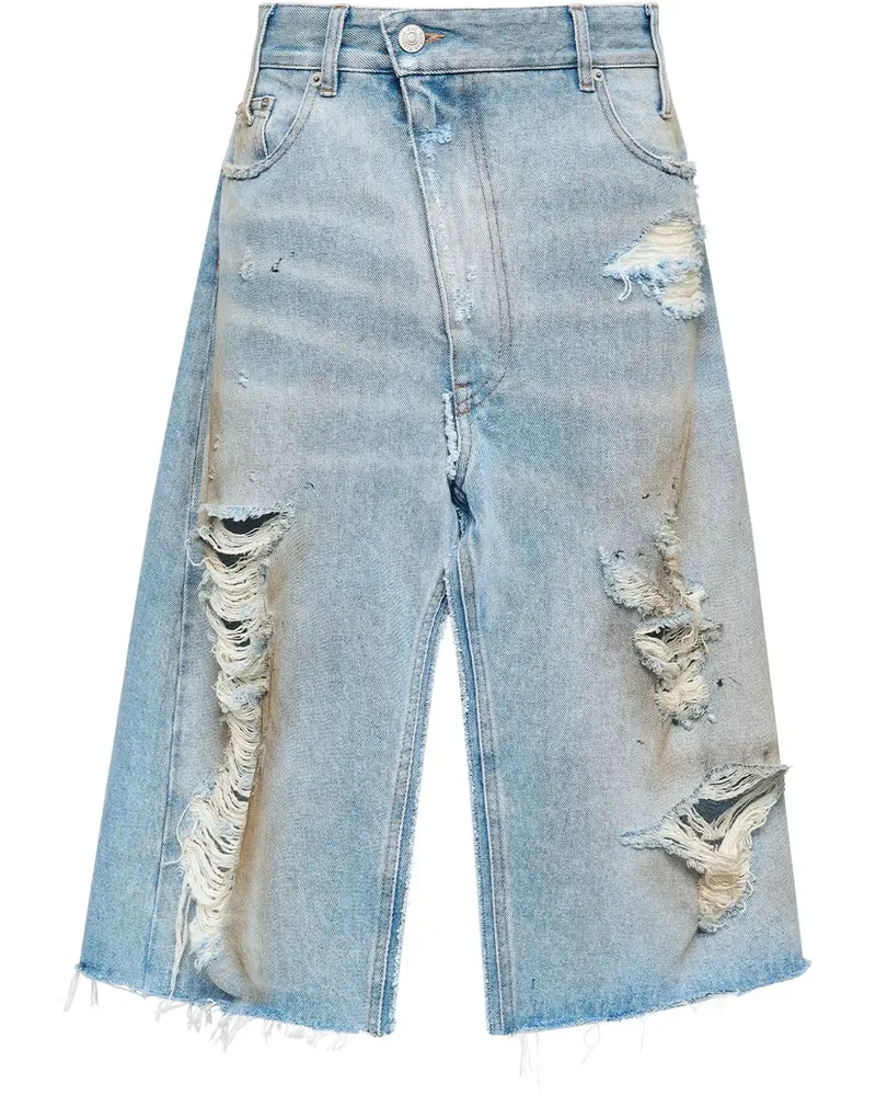 Maison Margiela Jeansrock mit Distressed-Detail - Blau Blau