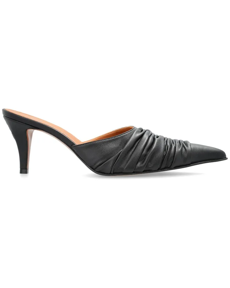 Alexander McQueen Spitze Mules 70mm - Schwarz Schwarz